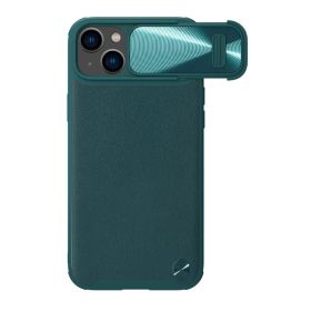 Futrola - maska Nillkin Cam Shield Leather S za iPhone 14 Plus (6.7) zelena (MS).