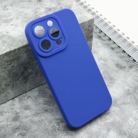 Silikonska futrola - maska Pro Camera za iPhone 15 Pro (6.1) tamno plava (MS).