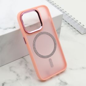 Futrola - maska SHINING MAGSAFE za iPhone 15 Pro (6.1) roze (MS).