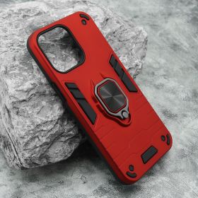 Futrola - maska Square Ring za iPhone 15 Pro Max (6.7) crvena (MS).