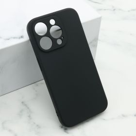 Futrola - maska Soft Silicone za iPhone 15 Pro (6.1) crna (MS).