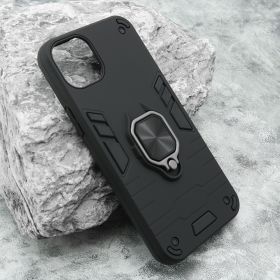 Futrola - maska Square Ring za iPhone 15 Plus (6.7) crna (MS).