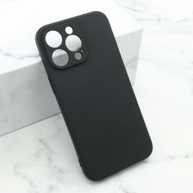 Futrola - maska Soft Silicone za iPhone 15 Pro Max (6.7) crna (MS).