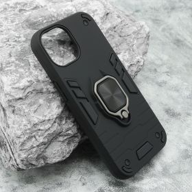 Futrola - maska Square Ring za iPhone 15 (6.1) crna (MS).