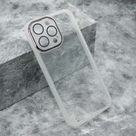 Futrola - maska Transparent COLOR za iPhone 14 Pro Max (6.7) bela (MS).