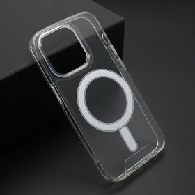 Futrola - maska STANDARD MagSafe za iPhone 14 Pro (6.1)providna (bela) (MS).