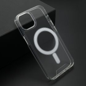 Futrola - maska STANDARD MagSafe za iPhone 15 (6.1)providna (bela) (MS).