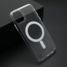 Futrola - maska STANDARD MagSafe za iPhone 11 (6.1)providna (bela) (MS).