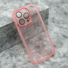 Futrola - maska Transparent COLOR za iPhone 14 Pro (6.1) roze (MS).