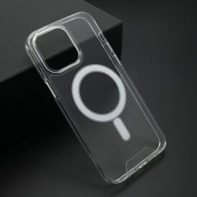 Futrola - maska STANDARD MagSafe za iPhone 14 Pro Max (6.7)providna (bela) (MS).