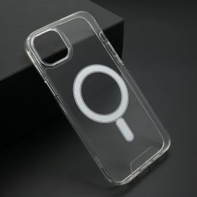 Futrola - maska STANDARD MagSafe za iPhone 14 Plus (6.7)providna (bela) (MS).