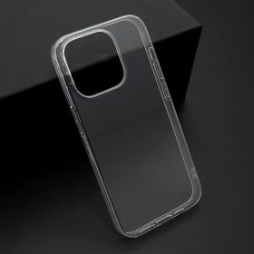 Futrola - maska ultra tanki PROTECT silikon za iPhone 15 Pro (6.1) providna (bela) (MS).
