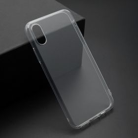 Futrola - maska ultra tanki PROTECT silikon za iPhone XS providna (bela) (MS).