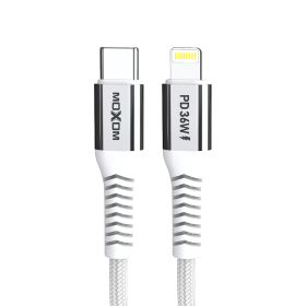 USB data kabl Moxom MX-CB236 PD 36W Type-C na lightning 1m beli (MS).