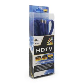 Kabl Flet kabl HDMI na HDMI 1.5m plavi.