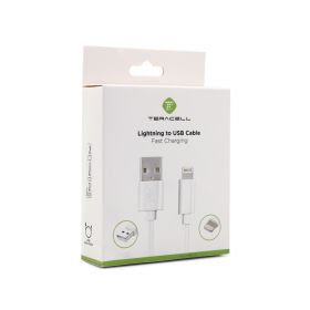 USB Data kabl Teracell Plus za iPhone lightning beli 2m.