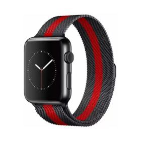 Narukvica intrigue za iPhone Apple watch 42mm crno crvena.
