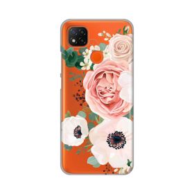 Silikonska futrola - maska print Skin za Xiaomi Redmi 9C/Redmi 10A Luxury Pink Flowers.
