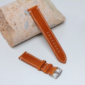 Narukvica elegant kozna za smart watch 22mm braon.