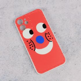 Futrola - maska Smile face za iPhone 12 Mini 5.4 crvena.