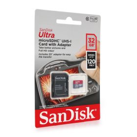 Memorijska kartica SanDisk SDHC 32GB Ultra Mic.120MB/s A1Class10 UHS-I +Adap..