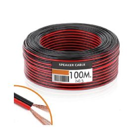 Kabl za zvucnike crno crveni 2x0.5mm copper 100m.