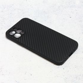 Futrola - maska Carbon fiber za iPhone 12 Pro 6.1 crna.