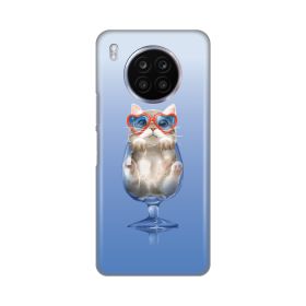 Silikonska futrola - maska print za Huawei Honor 50 Lite/Nova 8i Funny Cat.