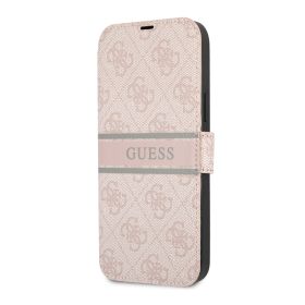 Futrola - maska Guess Stripe Bk Pu za iPhone 13 6.1 roze (GUBKP13M4GDPI).