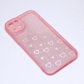 Futrola - maska Heart Color IMD za iPhone 14 Plus 6.7 roze.