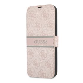Futrola - maska Guess Stripe Bk Pu za iPhone 13 Pro 6.1 roze (GUBKP13L4GDPI).