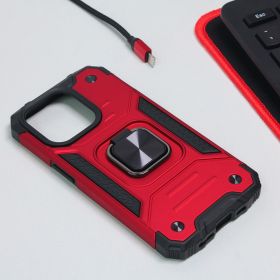 Futrola - maska Hard Border Ring za iPhone 14 Pro 6.1 crvena.