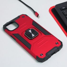 Futrola - maska Hard Border Ring za iPhone 14 Plus 6.7 crvena.