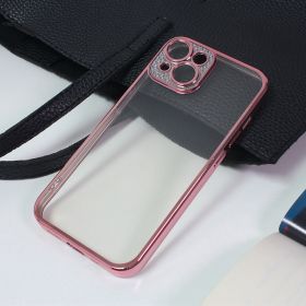Futrola - maska Silikon Camera Diamond iPhone 14 Plus 6.7 roze.