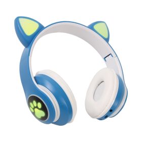 Bluetooth slusalice Cat Ear plave.