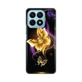 Silikonska futrola - maska print Skin za Huawei Honor X8a Golden butterfly.