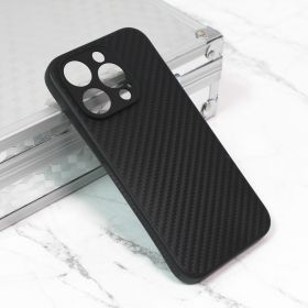 Futrola - maska Carbon fiber za iPhone 15 Pro 6.1 crna.