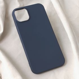 Futrola - maska Teracell Soft Velvet za iPhone 15 Plus 6.7 tamno plava.