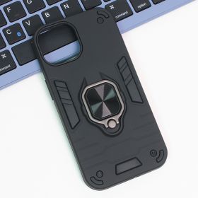 Futrola - maska Cube Ring za iPhone 15 6.1 crna.
