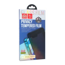 Zaštino staklo (glass) Privacy 2.5D Full glue za Samsung S928B Galaxy S24 Ultra crni (fingerprint unlock).