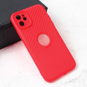 Futrola - maska Carbon Stripe za iPhone 11 6.1 crvena.