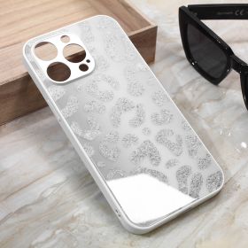 Futrola - maska Shiny glass za iPhone 15 Pro Max 6.7 bela.