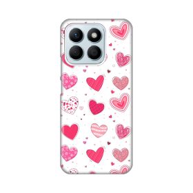 Silikonska futrola - maska print Skin za Huawei Honor X8b Pink Hearts.