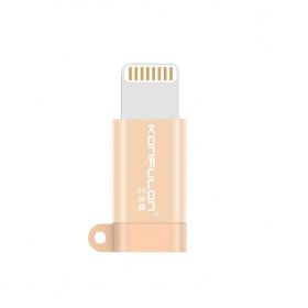 Adapter KONFULON Micro USB na iPhone lightning zlatni.