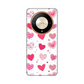 Silikonska futrola - maska print Skin za Huawei Honor Magic 6 lite Pink Hearts.