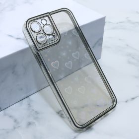 Futrola - maska Heart IMD za iPhone 12 Pro Max 6.7 srebrna (MS).