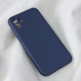 Futrola - maska Teracell Soft Velvet za iPhone 11 6.1 tamno plava.