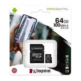 Memorijska kartica Kingston Select Plus Micro SD 64GB Class 10 UHS U1 100MB/s + SD adapter (MS).