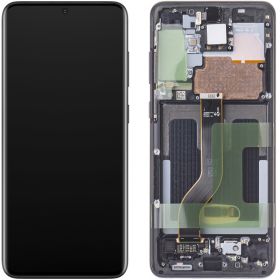 LCD ekran / displej za Samsung G985F Galaxy S20 Plus + touchscreen + frame Cosmic Black Service Pack Original/GH82-22134A.