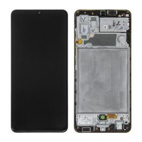 LCD ekran / displej za Samsung A325/Galaxy A32 2021 + touchscreen + frame Black Service Pack Original/GH82-25566A.